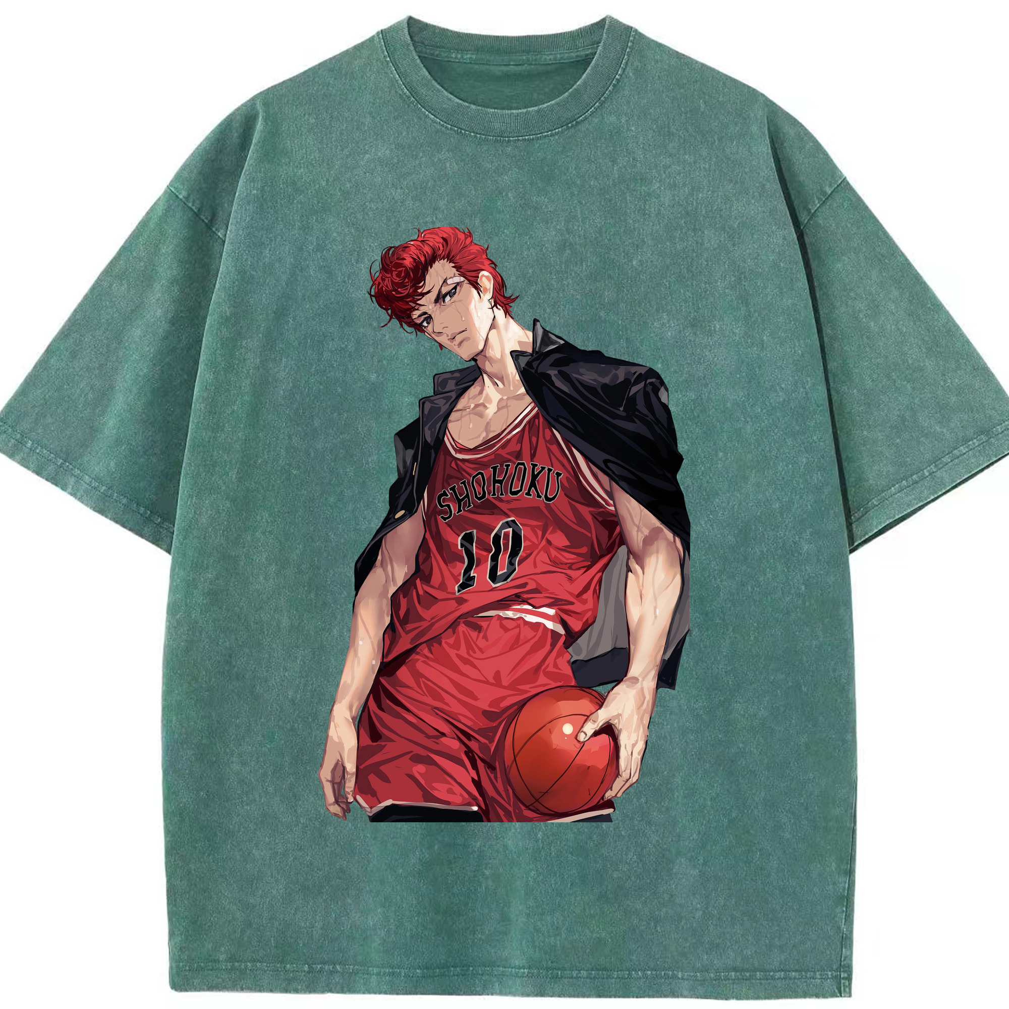 （画像用） SLAM DUNK／スラムダンク 綿100% ヴィンテージ風 半袖Tシャツ（フロントプリント）